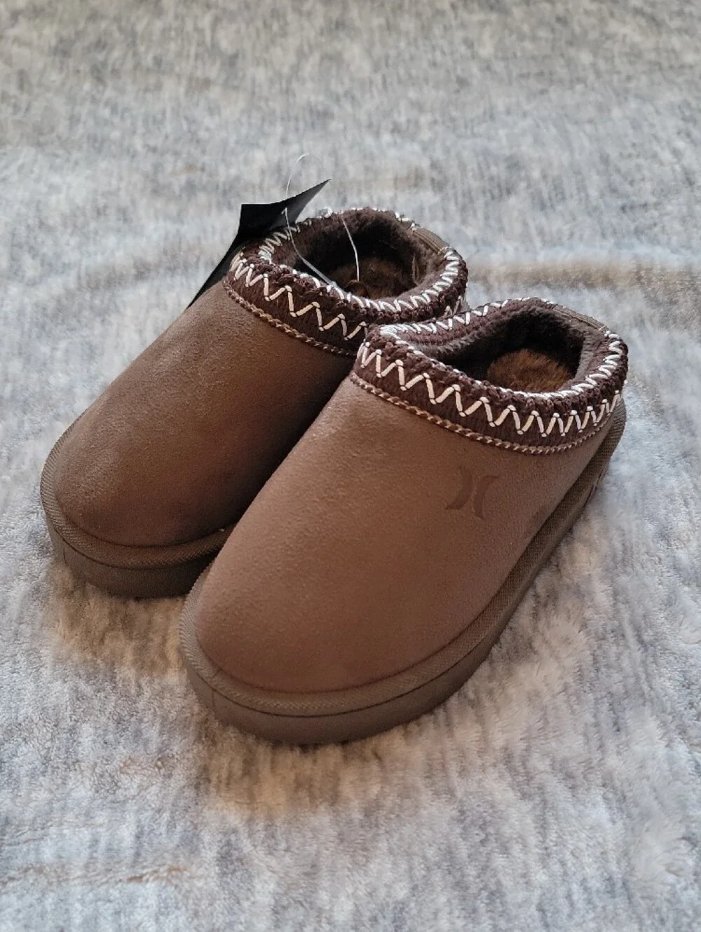 Hurley Toddler Brown Cozy Slip-Ons Size 8
